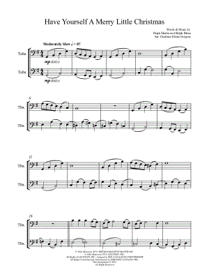 Have Yourself a Merry Little Christmas - Tuba Duet