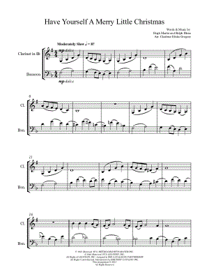 Have Yourself a Merry Little Christmas - Clarinet & Bassoon