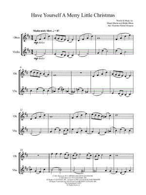 Have Yourself a Merry Little Christmas - Oboe & Violin Duet