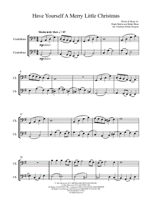 Have Yourself a Merry Little Christmas - Double Bass Duet