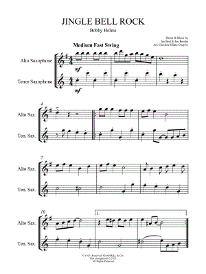 Jingle Bell Rock - Alto & Tenor Saxophone Duet