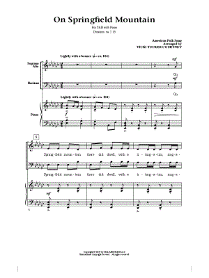 On Springfield Mountain by Vicki Tucker Courtney - Sheet Music