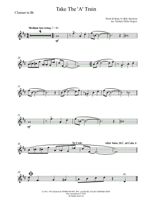 Take the 'A' Train by Charlene Elisha Gregory - Sheet Music