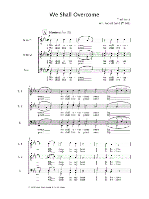 We Shall Overcome by Robert Sund - Sheet Music
