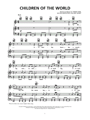 Children of the World by Amy Grant - Sheet Music