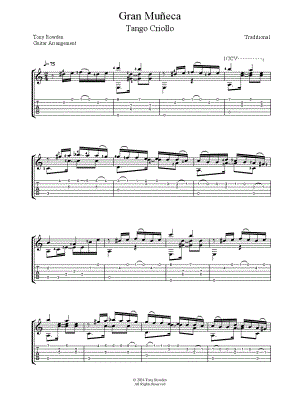 Gran Muñeca by Tony Rowden - Sheet Music