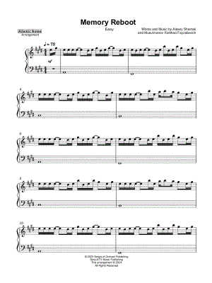 Memory Reboot [easy] by Atlantic Lights - Sheet Music
