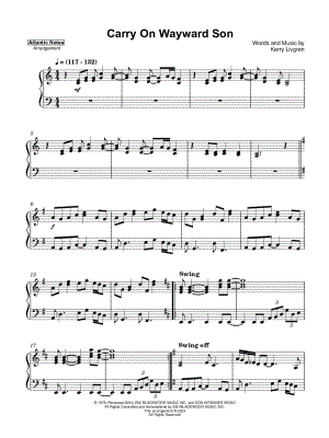 Carry on Wayward Son [easy]