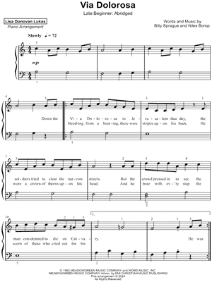 Via Dolorosa [late beginner - abridged] by Lisa Donovan Lukas - Sheet Music
