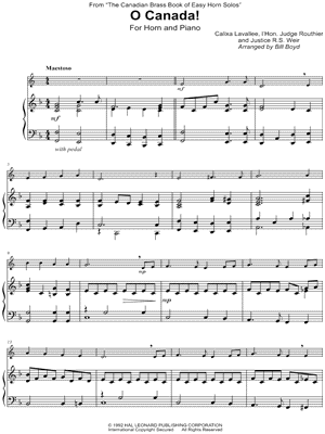 O Canada! - French Horn & Piano