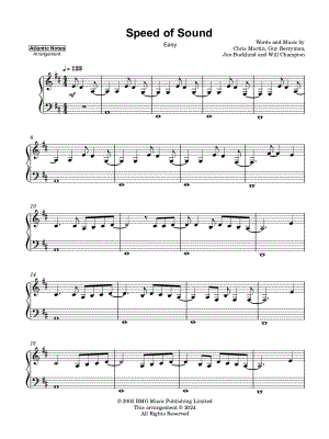 Speed of Sound [easy] by Atlantic Lights - Sheet Music
