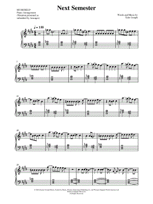 Next Semester by MUSICHELP - Sheet Music