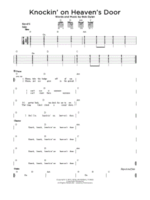 Knockin' on Heaven's Door by Bob Dylan - Sheet Music