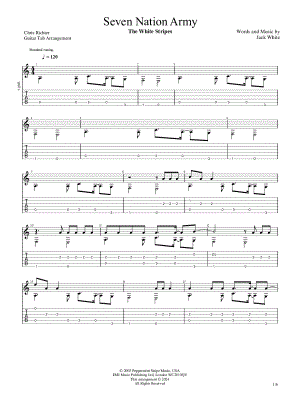 Seven Nation Army by Chris Richter - Sheet Music