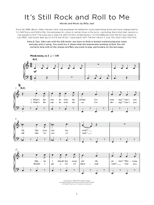 It's Still Rock and Roll to Me by Billy Joel - Sheet Music