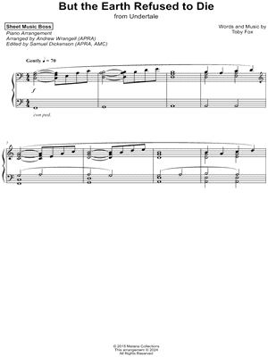 But the Earth Refused to Die by Sheet Music Boss - Sheet Music