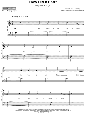 How Did It End? [beginner - abridged] by Jennifer Eklund - Sheet Music