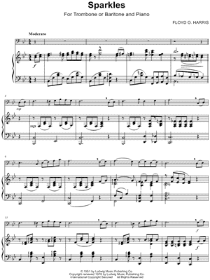 Sparkles - Baritone Bass Clef & Piano