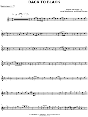 Back to Black - F Instrument