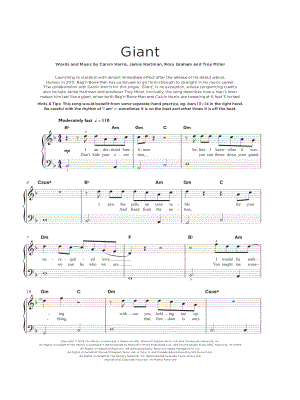Giant by Rag'n'Bone Man - Sheet Music