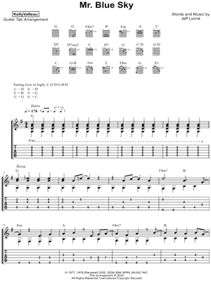 Mr. Blue Sky by Kelly Valleau - Sheet Music
