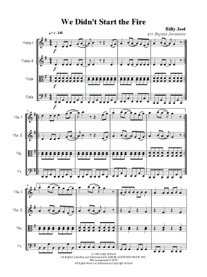 We Didn't Start the Fire