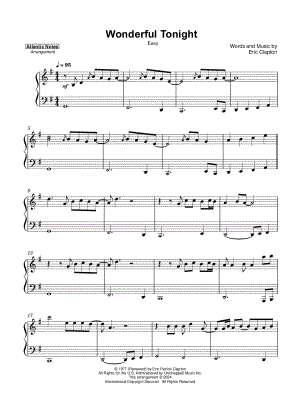 Wonderful Tonight [easy] by Atlantic Lights - Sheet Music