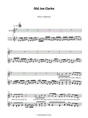 Old Joe Clark - Voice & Violin