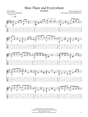 Here, There and Everywhere by Chris Richter - Sheet Music