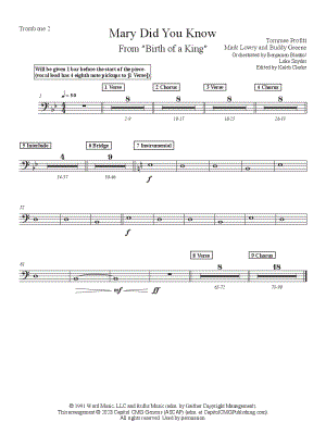 Mary, Did You Know? - Trombone 2
