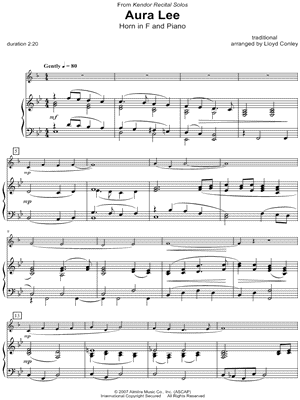 Aura Lee - French Horn & Piano