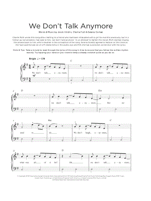 We Don't Talk Anymore