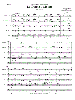 La Donna è Mobile - Brass Quintet