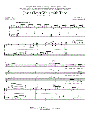 Just a Closer Walk with Thee [vocal trio]