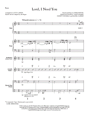 Lord, I Need You [rhythm section]