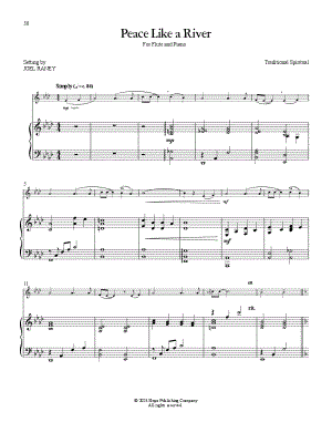 Peace Like a River - Flute & Piano by Joel Raney - Sheet Music