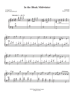 In the Bleak Midwinter by Mary McDonald - Sheet Music