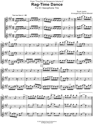 Rag-Time Dance - Eb Saxophone Trio