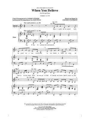 When You Believe by Audrey Snyder - Sheet Music
