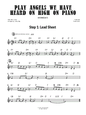 Play Angels We Have Heard on High on Piano - Bossa Nova Style - PWJ