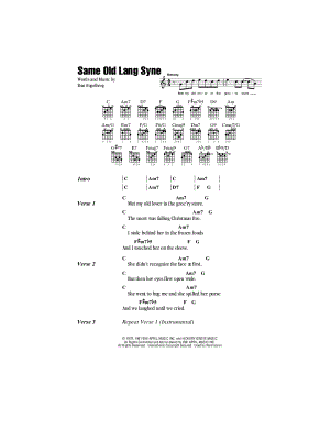 Same Old Lang Syne by Dan Fogelberg - Sheet Music