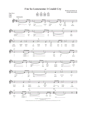 I'm So Lonesome I Could Cry