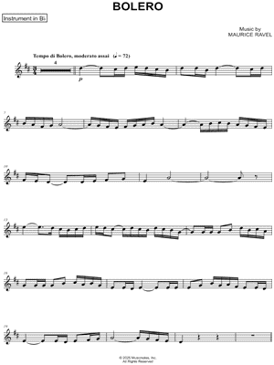 Bolero - Bb Instrument