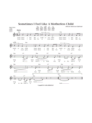 Sometimes I Feel Like a Motherless Child