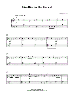 Fireflies in the Forest by Carolyn Miller - Sheet Music