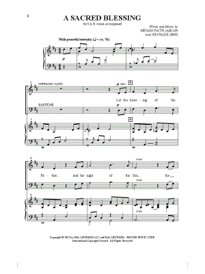 A Sacred Blessing by Megan Faith - Sheet Music