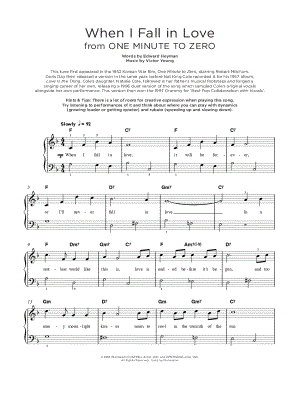 When I Fall in Love by Nat King Cole - Sheet Music