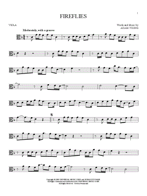 Fireflies by Owl City - Sheet Music