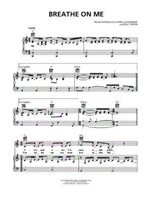 Breathe on Me by Lowell Alexander - Sheet Music
