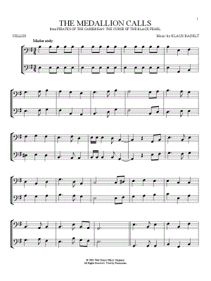 The Medallion Calls from Pirates of the Caribbean: The Curse of the Black Pearl - Sheet Music